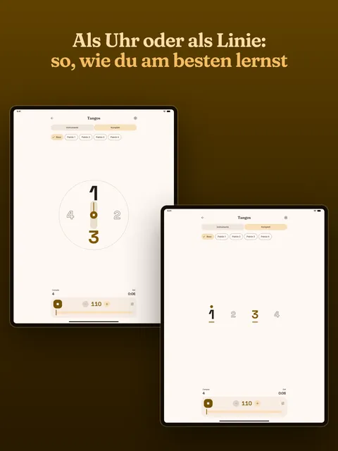 Der Compás als Uhr und als Linie